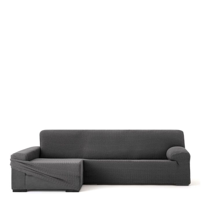 Funda para chaise longue de brazo largo izquierdo Eysa JAZ Gris oscuro 180 x 120 x 360 cm 1