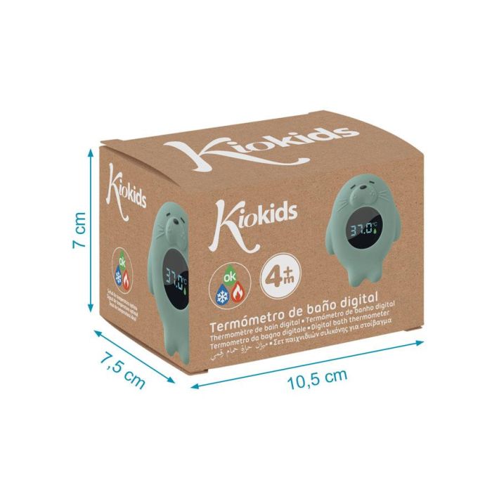 KioKids Termómetro Eléctrico Digital para Bebés Verde Salvia Diseño Animalito +4 Meses 3