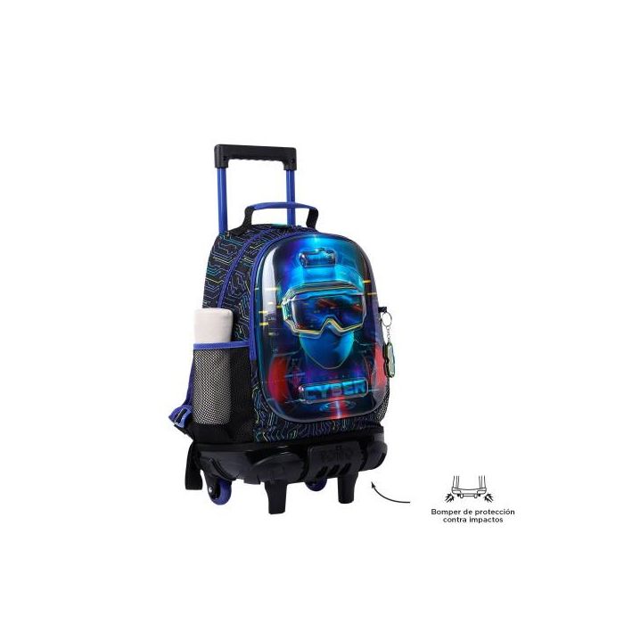 Totto Mochila Morral Rue Bumper Mettaverse M con Ruedas MJ03MTV005-2320-5CEM - Compartimiento Principal, Bolsillos Laterales y Organizadores Internos 1 Totto Mochila Morral Rue Bumper Mettaverse M con Ruedas MJ03MTV005-2320-5CEM - Compartimiento Principal, Bolsillos Laterales y Organizadores Internos 1