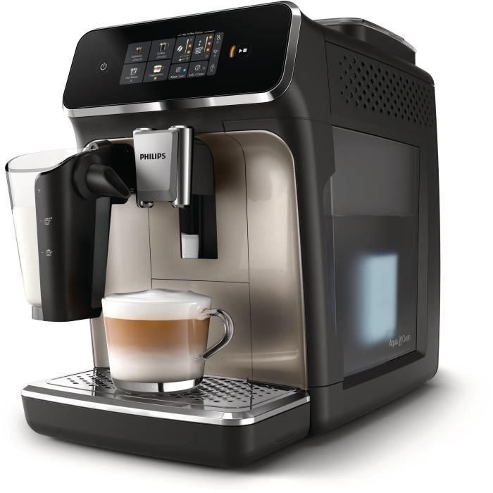 Philips EP2336/40 Cafetera espresso automática Silent Brew 4 bebidas LatteGo Cromo negro