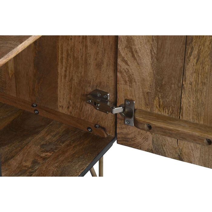 Aparador Home ESPRIT Negro Dorado Metal Madera de mango 81 x 45 x 75 cm 3 Aparador Home ESPRIT Negro Dorado Metal Madera de mango 81 x 45 x 75 cm 3