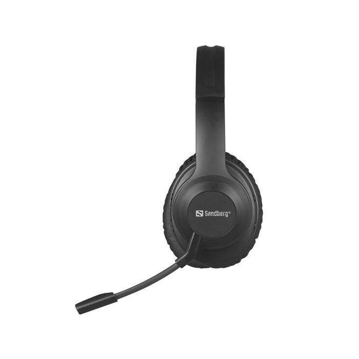 Sandberg Auriculares Inalámbricos ANC+ENC Pro - Comodidad Superior, Cancelación de Ruido Activa y Ambiental, Micrófono Flexible, 24h Batería, USB-C 2