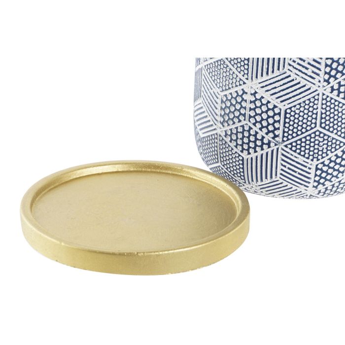 DKD Home Decor Maceta Moderno Gris Beige 13 x 13 x 13 cm (12 Unidades) Cemento Con Plato 3