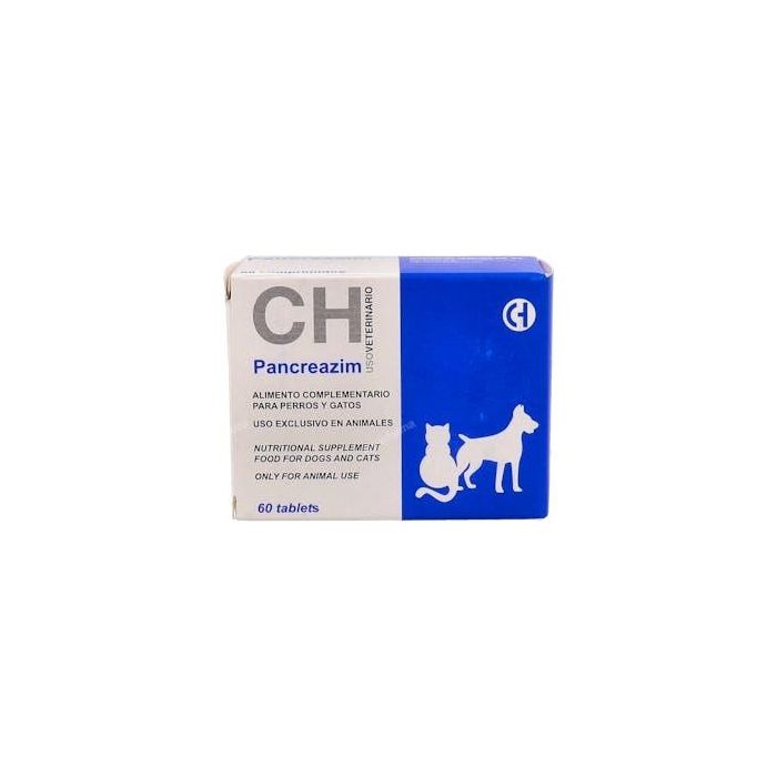 Pancreazim 60 Comprimidos - Complemento Nutricional para Insuficiencia Pancreática en Perros y Gatos