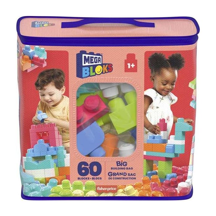 Bolsa construccion mega blocks 60 piezas rosa 3 Bolsa construccion mega blocks 60 piezas rosa 3