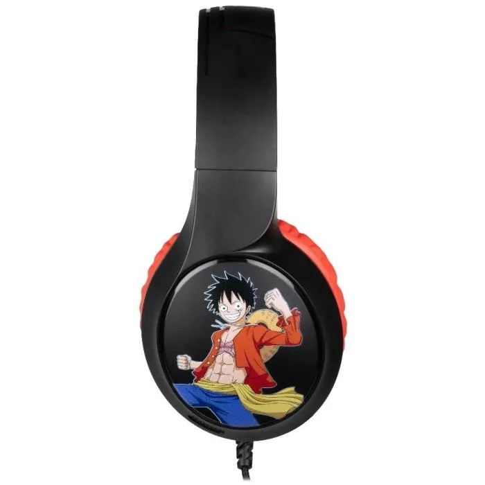 Konix Auriculares con Cable para Juegos One Piece Luffy PC, PS4, PS5, Switch y Xbox con Micrófono Jack 3.5mm 2