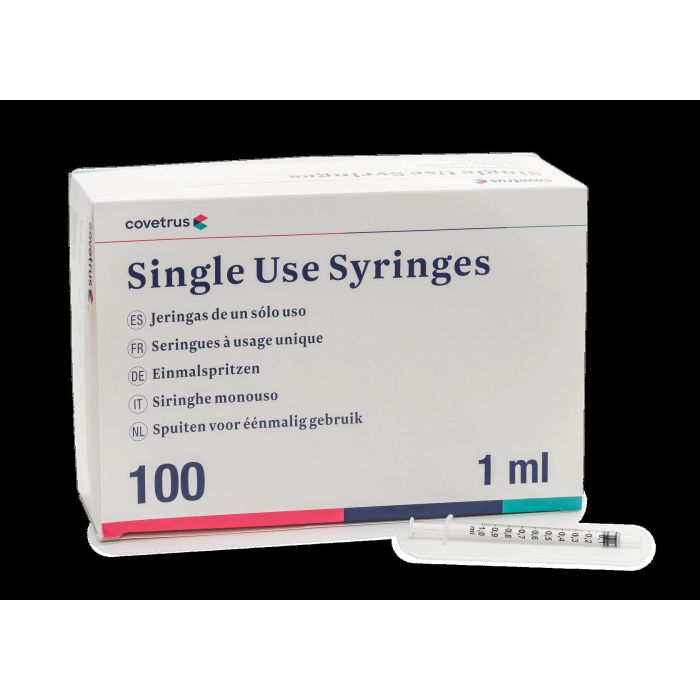 Seringa 3 Peças Cone Concentrico 1 mL 100Ud Covetrus