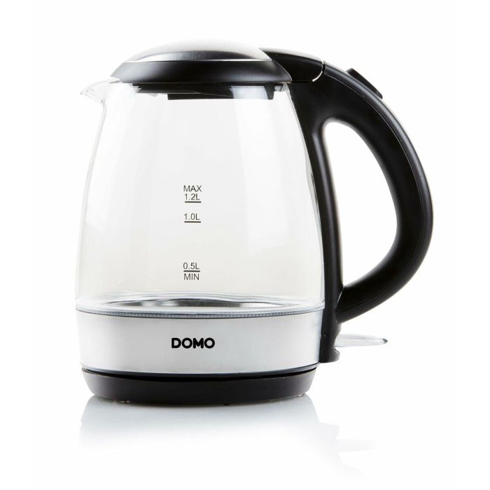 Hervidor DOMO DO9218WK Plateado Acero Inoxidable Cristal 2200 W 1,2 L 7 Hervidor DOMO DO9218WK Plateado Acero Inoxidable Cristal 2200 W 1,2 L 7