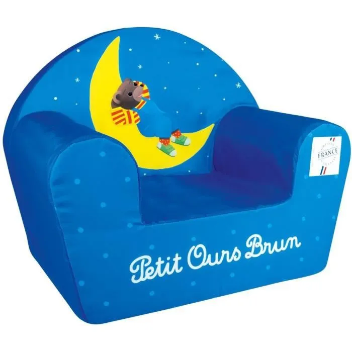 Fun House Silla de club de espuma para niños Petit Ours Brun, L 52 x P 33 x H 42 cm 1