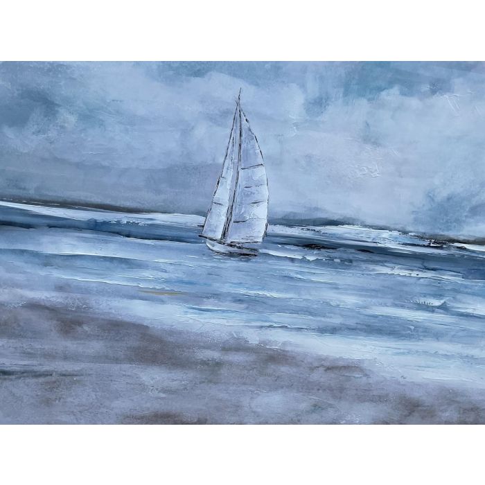 Cuadro Mediterraneo DKD Home Decor Azul Beige 2.8 x 80 x 120 cm (2 Unidades) 3