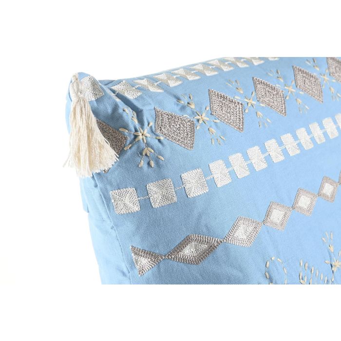 Cojin DKD Home Decor Azul Blanco 20 x 60 x 60 cm 1 Cojin DKD Home Decor Azul Blanco 20 x 60 x 60 cm 1