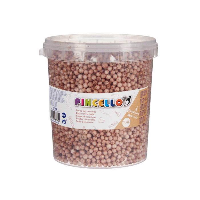 Bote de Bolas de Poliespan Marrón Pincello 13.5x14x14.5 cm (6 Unidades) 1 Bote de Bolas de Poliespan Marrón Pincello 13.5x14x14.5 cm (6 Unidades) 1