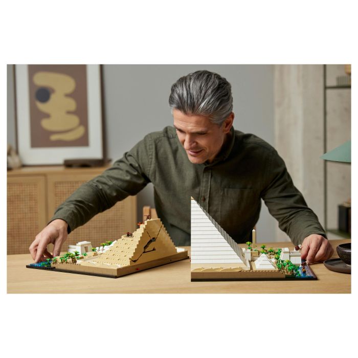 LEGO 21058 Architecture La Gran Pirámide de Giza, modelo de hobby creativo para construir, monumento mundial y decoración