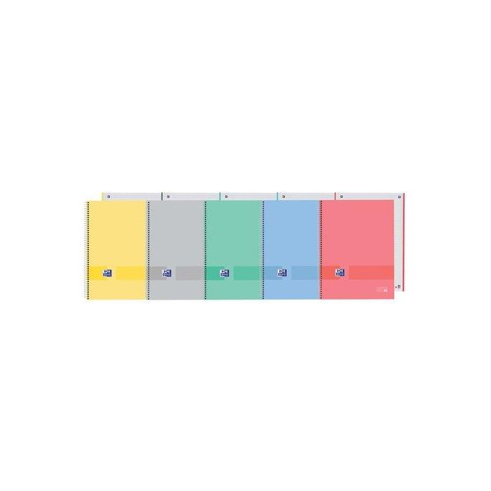 Bloc Oxford School Eu.Book 1 Oxford&You Micro.Tapa Extra A4+ 80H Horizontal 90G Surtido Pastel (5 Col.) 5 unidades