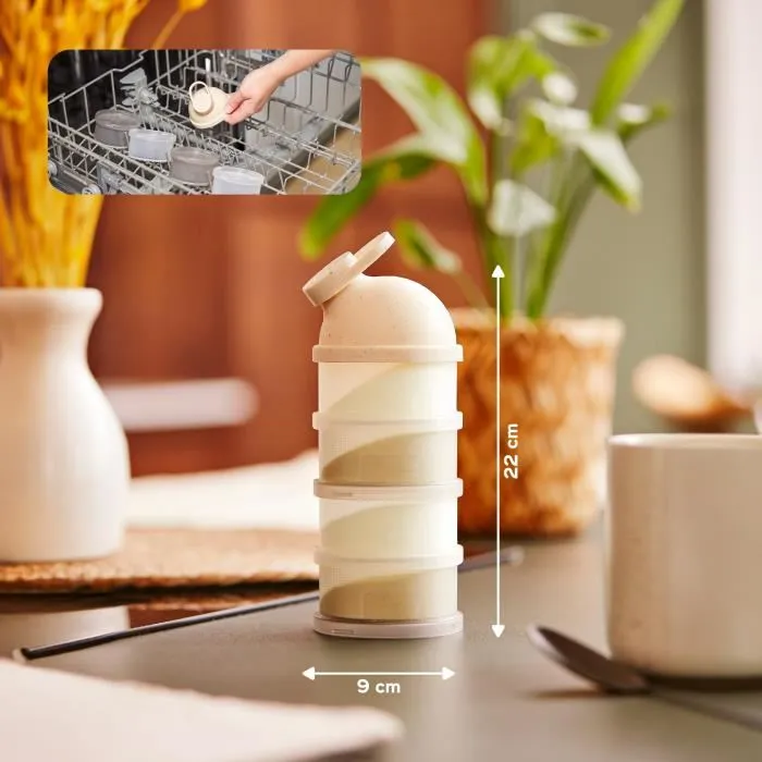 Babymoov Cajas Medidoras de Leche en Polvo con Pico Vertedor Ergonómico BAB3661276188136 Beige 5