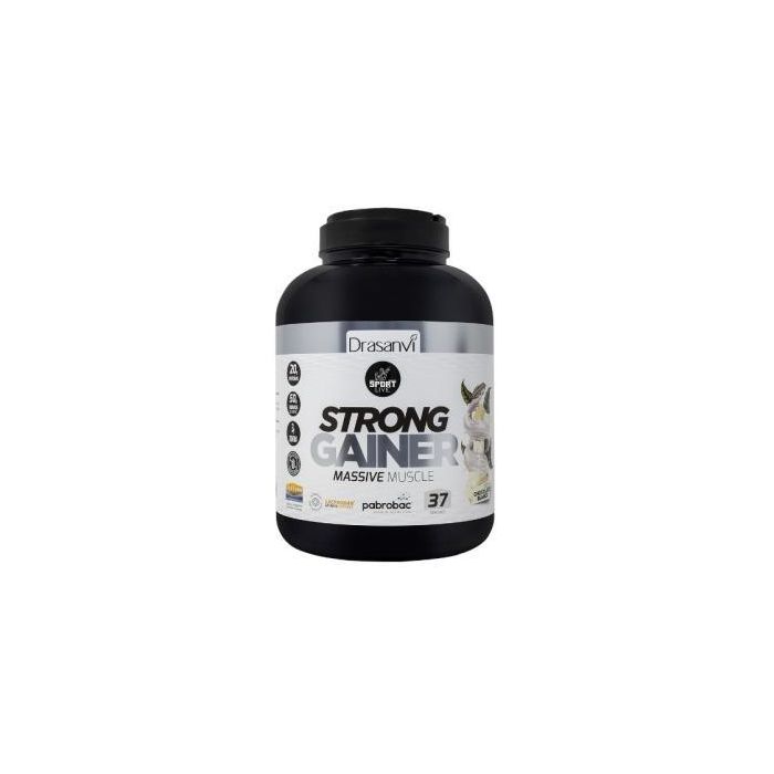 DRASANVI SPORT LIVE Weight Gainer Chocolate Blanco 3Kg - Masa Muscular, Amilopectina, Avena, Proteínas, Enzimas Digestivas