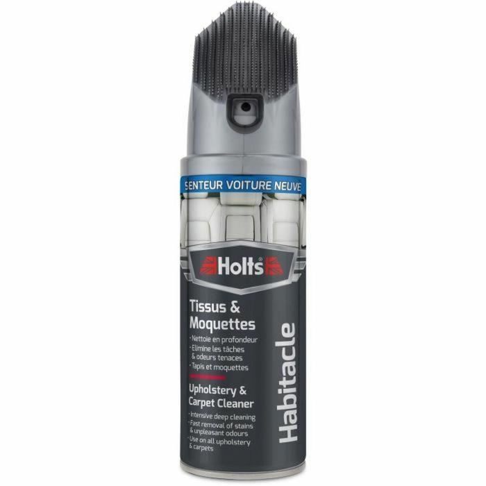 Holts HOL5010218008267 Limpiador de Telas y Alfombras + Cepillo, Aroma a Coche Nuevo - 400 ml