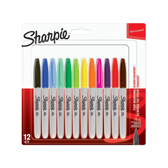 Sharpie Rotulador Permanente Fino Blister 12 Unidades Colores Surtidos 1