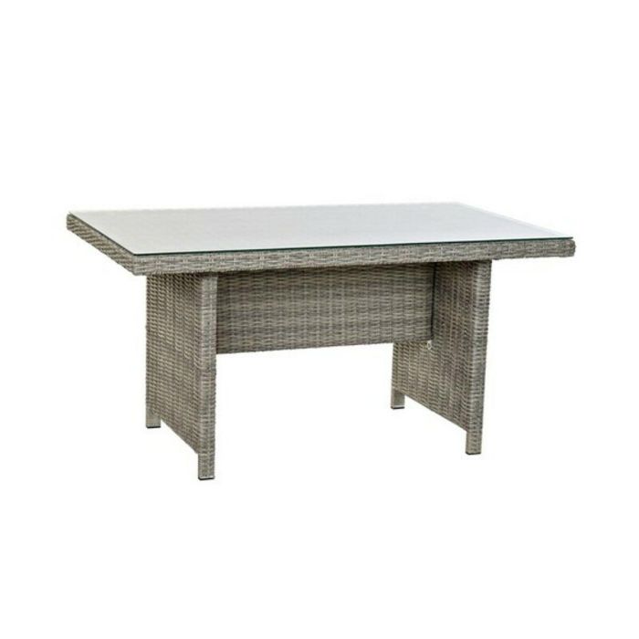 DKD Home Decor Sofá de Jardín y Terraza Gris 204x267x90 cm Set 4 Piezas Desmontable con Cojines Ratán Sintético 4 DKD Home Decor Sofá de Jardín y Terraza Gris 204x267x90 cm Set 4 Piezas Desmontable con Cojines Ratán Sintético 4