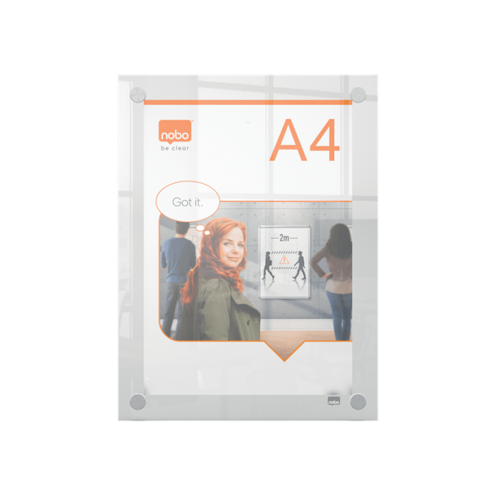 Pizarra blanca Nobo Transparente Acrílico 3
