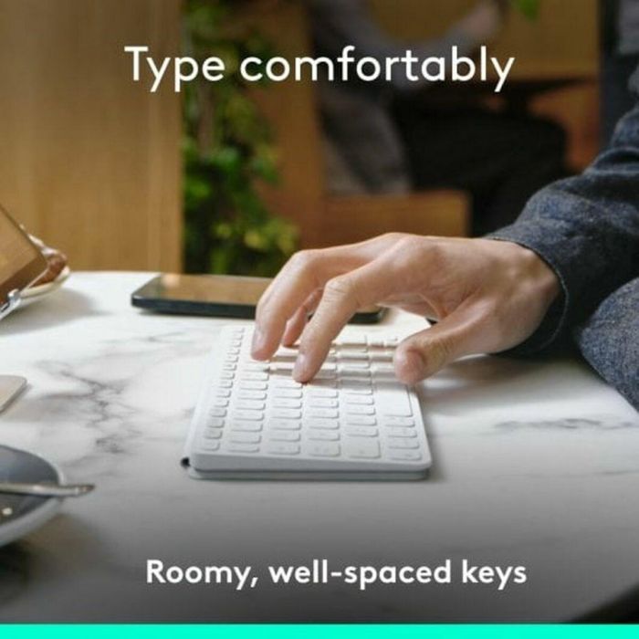 Teclado Logitech Blanco QWERTY 10 Teclado Logitech Blanco QWERTY 10