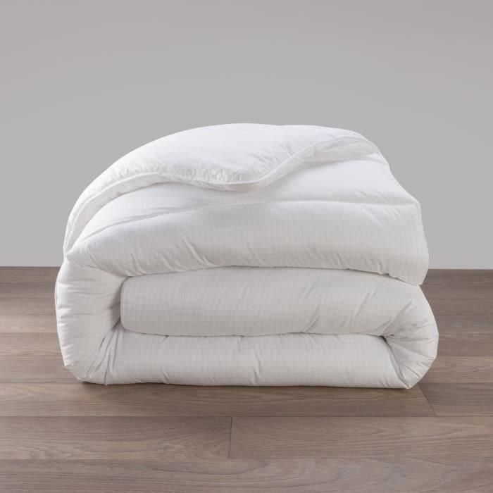 DODO edredón nórdico templado 220x240 cm - 2 personas - Protección antiinsectos y antiácaros - 300 g/m² - Blanco - Hecho en Francia 1