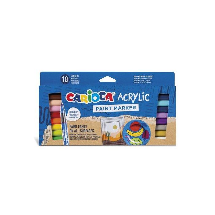 Rotulador Acrilico Carioca Paint Marker Caja De 18