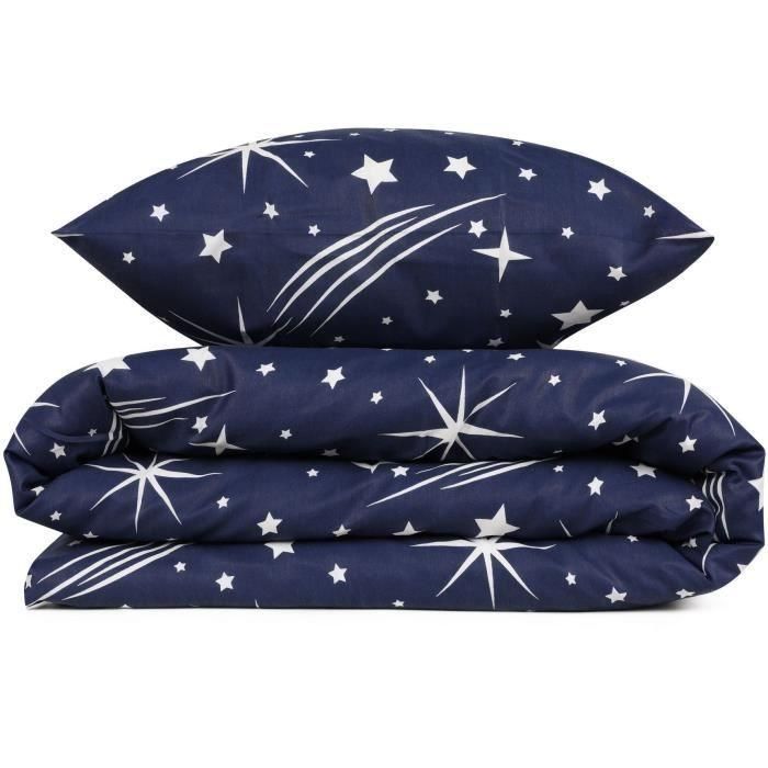 Blanc ASI8681875028423 - Juego de Cama Blanco 220x240 cm con 2 Fundas de Almohada 60x60 cm, 65% Algodón y 35% Poliéster 1