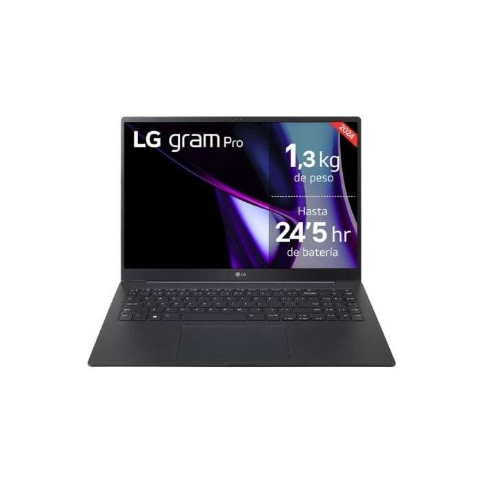LG Portátil Gram Pro 16ZD90SP-A.AX78B Intel Core Ultra 7-155H, 32GB RAM, 1TB SSD, GeForce RTX 3050, 16" OLED WQXGA+, Sin Sistema Operativo