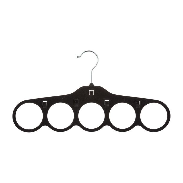 5Five Percha para bufandas - Negro, Fieltro, 41 x 21.5 x 2.5 cm