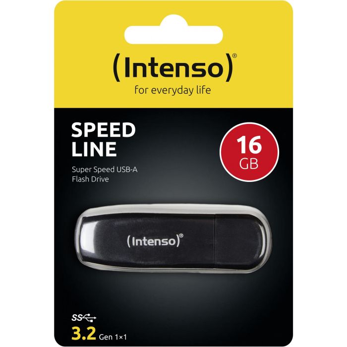 Intenso Memoria USB 3.0 Speed Line 16GB, Velocidad Lectura 35MB/s, Escritura 20MB/s, Negro 2