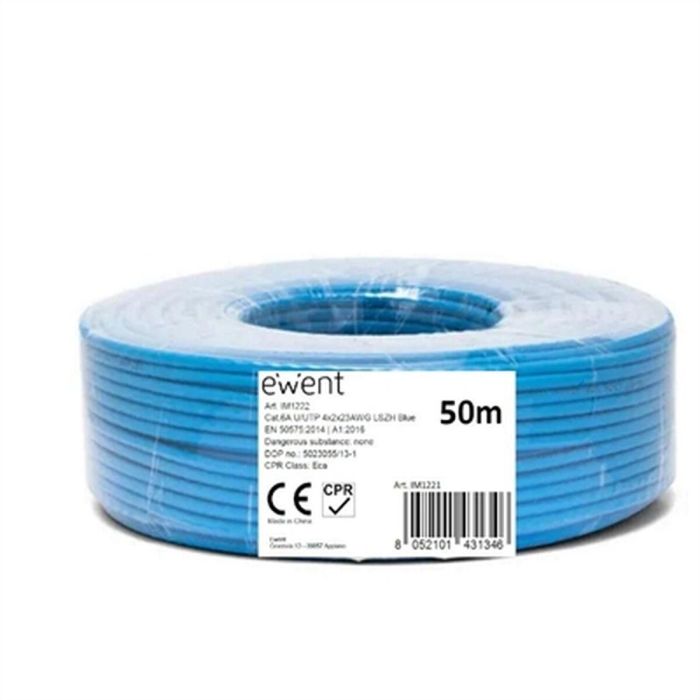 Cable de Red Rígido UTP Categoría 6 Ewent IM1222 Azul 50 m 0 Cable de Red Rígido UTP Categoría 6 Ewent IM1222 Azul 50 m 0