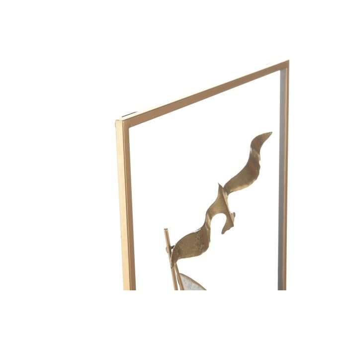 Decoracion Pared Atlantico DKD Home Decor Azul Marino Dorado 3 x 74 x 29 cm (4 Unidades) 1