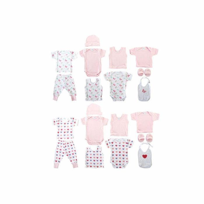 Bebe Baby DKD Home Decor Rosa Blanco 24 x 32 cm Set de 11 (2 Unidades)