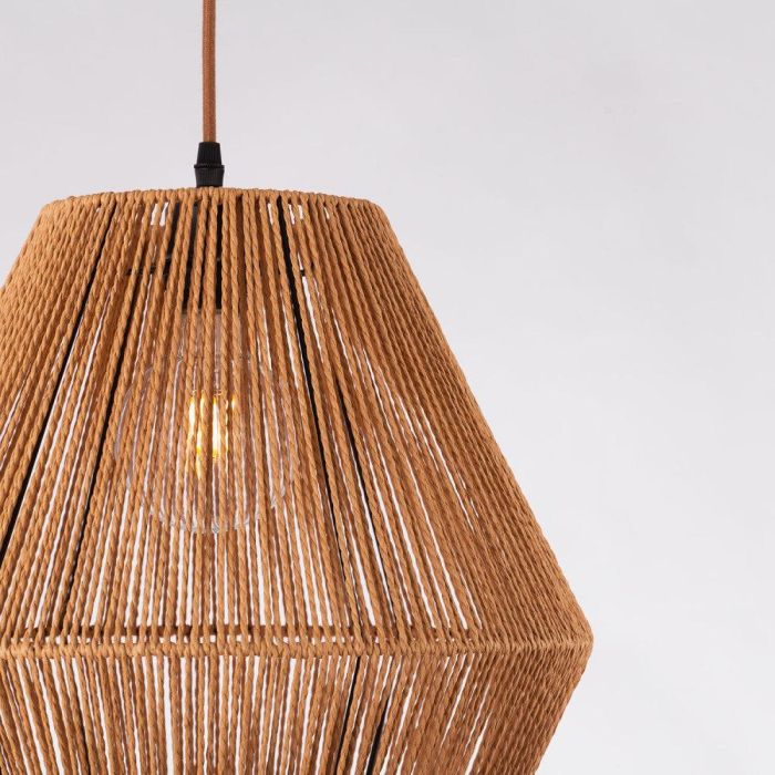 Lámpara Colgante Cuerda Natural "Buenavista" para Salón, Comedor, Restaurante, compatible bombilla E27 (no incluida) SKD-P80053 4