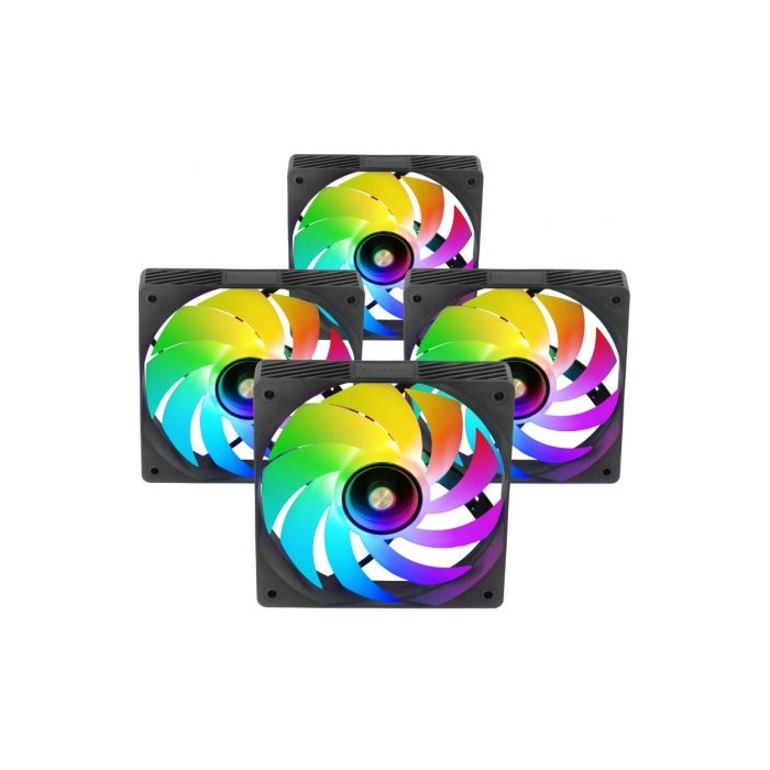 Pack 4 Ventiladores Mars Gaming MF-SI4KIT/ 12cm + HUB + Mando a Distancia/ ARGB 4 Pack 4 Ventiladores Mars Gaming MF-SI4KIT/ 12cm + HUB + Mando a Distancia/ ARGB 4
