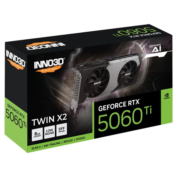Inno3D Tarjeta Gráfica GeForce RTX 5060 Ti 8GB GDDR7 Twin X2 PCI Express 5.0 1