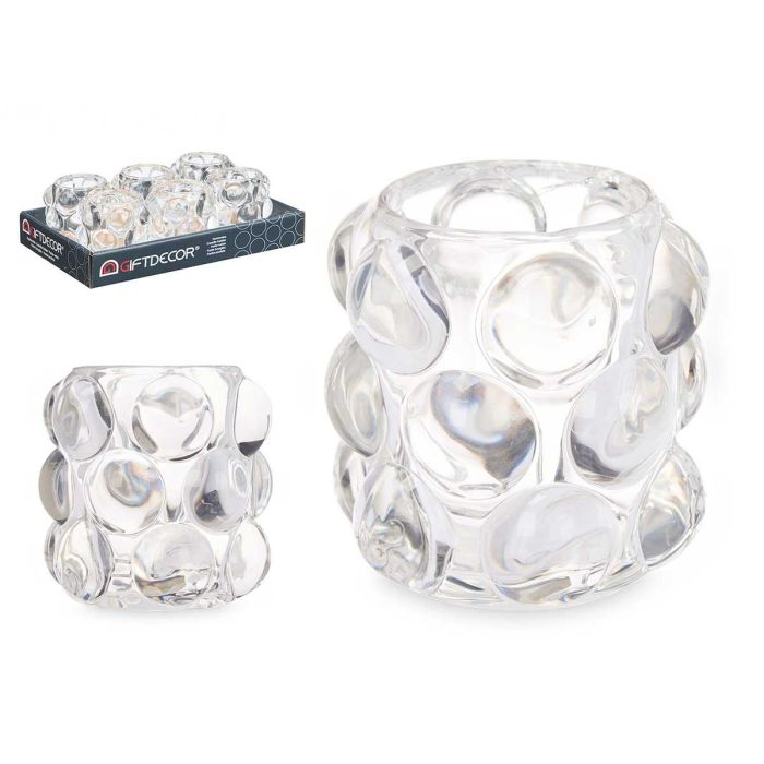 Portavela Bola Peq Transparente Giftdecor 8X9CM (12 Unidades) Portavela Bola Peq Transparente Giftdecor 8X9CM (12 Unidades)