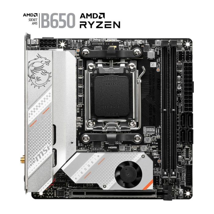 MSI Placa Base MPG B650I Edge WiFi, Socket AM5, Chipset AMD B650, DDR5, Mini-ITX 17 MSI Placa Base MPG B650I Edge WiFi, Socket AM5, Chipset AMD B650, DDR5, Mini-ITX 17