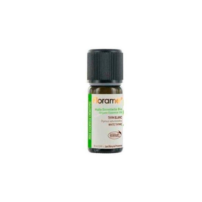 FLORAME Aceite Esencial Tomillo Blanco 10 ml Puro Purificante y Calmante Certificado AB Cosmos Ecocert