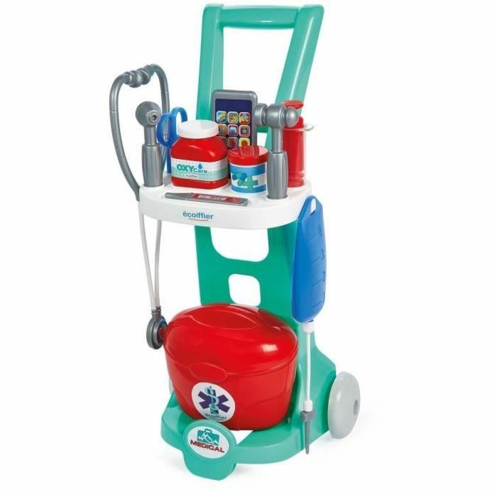Ecoiffier 1902 Carro médico de juguete para Cuidado de los enfermos ECO3280250019022 Ecoiffier 1902 Carro médico de juguete para Cuidado de los enfermos ECO3280250019022