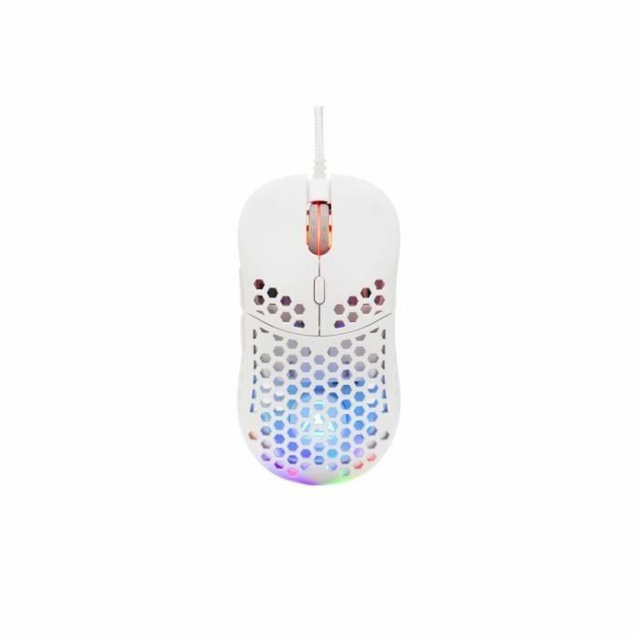 The G-Lab THE3760162051353 Ratón Gaming KULT-OXYGEN con Cable RGB 12800 DPI Blanco