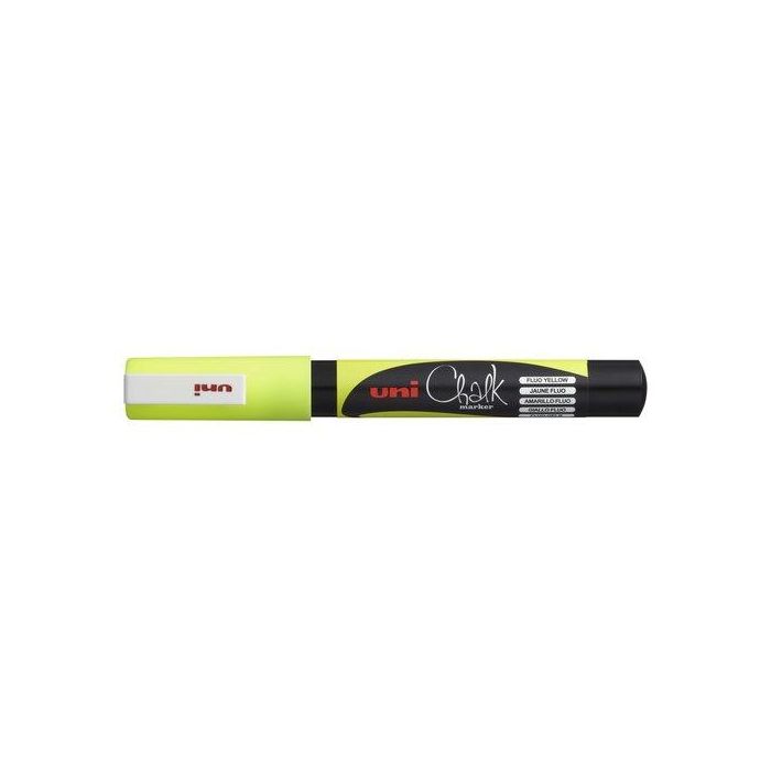 Marcador Tiza Liquida Uni-Ball Chalk Marker Pwe-3Ms 0,7 Mm Amarillo 6 unidades