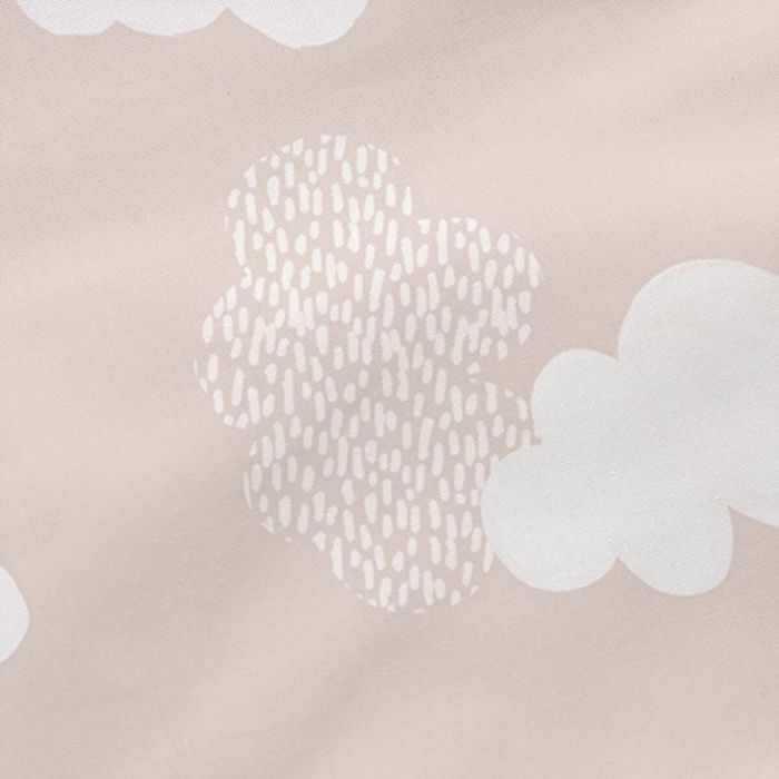 Funda de almohada HappyFriday Basic Kids Clouds Rosa 80 x 80 cm 1