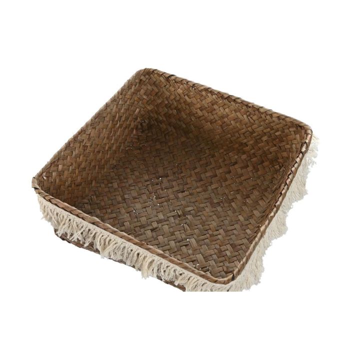Cesta Boho DKD Home Decor Natural Blanco 26 x 10 x 26 cm Set de 4 2 Cesta Boho DKD Home Decor Natural Blanco 26 x 10 x 26 cm Set de 4 2