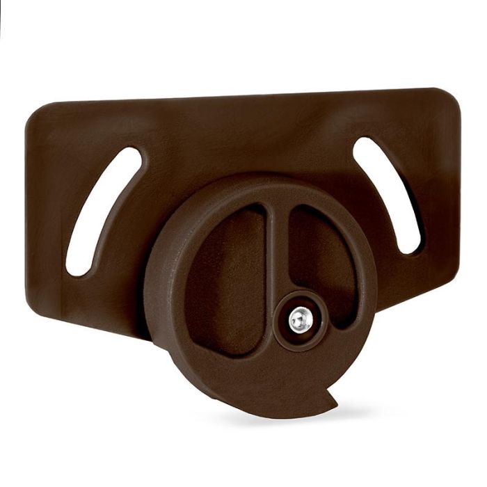 Herrajes ALK Rumor Patín Inferior Marrón para Puerta Corredera de Madera, Plástico, Carga Máx. 12-15 kg/Puerta 1