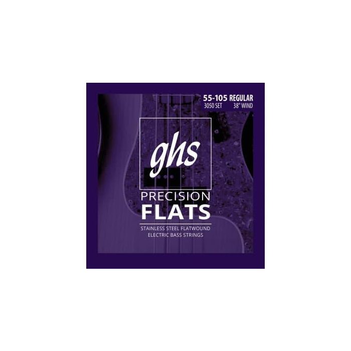 GHS Juego Cuerdas Bajo Bajo Precision Flats® Regular 55-105