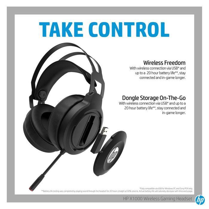 HP X1000 Wireless Gaming Headset 8 HP X1000 Wireless Gaming Headset 8