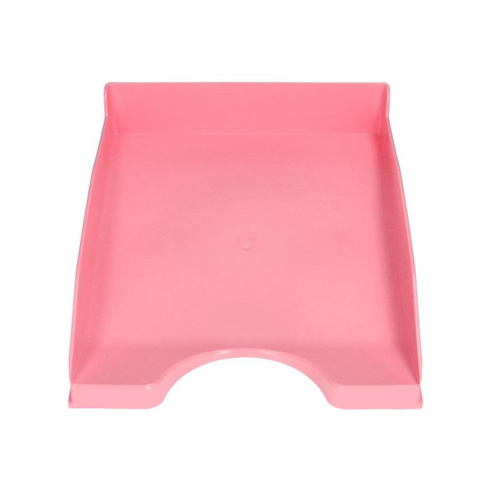 Bandeja Sobremesa Plastico Q-Connect Rosa Pastel Opaco 240x70x340 mm 2