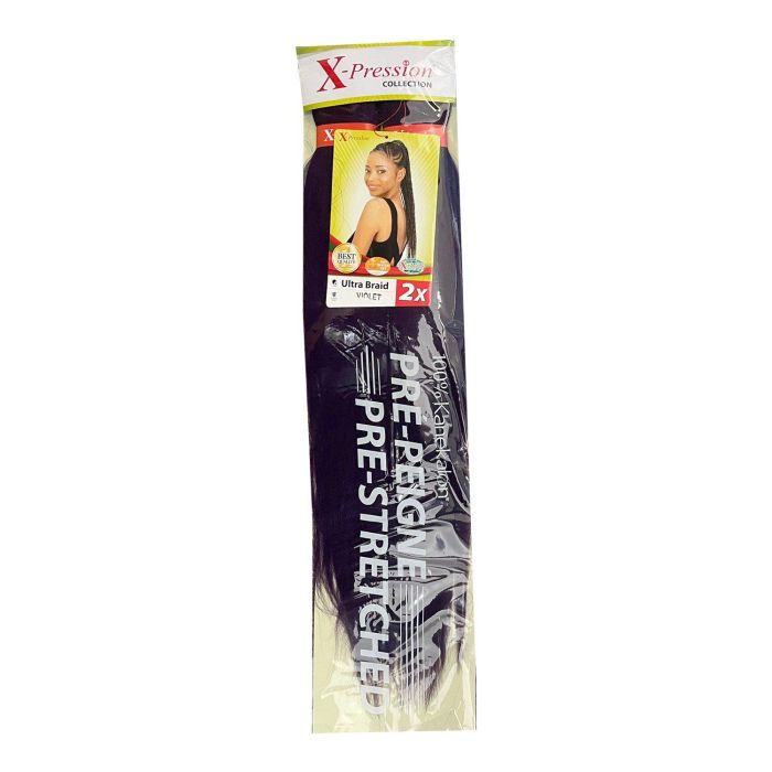 X-Pression Extensión de Cabello Sintético Pre Peine Violeta 1x2 X-Pression Extensión de Cabello Sintético Pre Peine Violeta 1x2